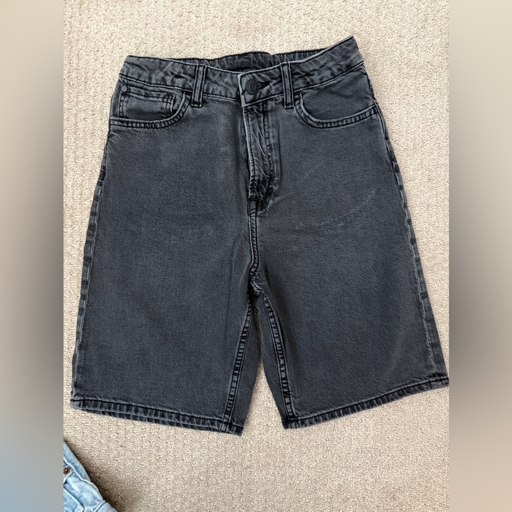 H&M Charcoal Denim Shorts